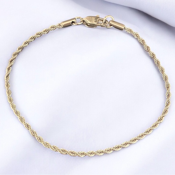 Other - Rope Stainless Steel 8 inch 2.5mm width bracelet - Silver
